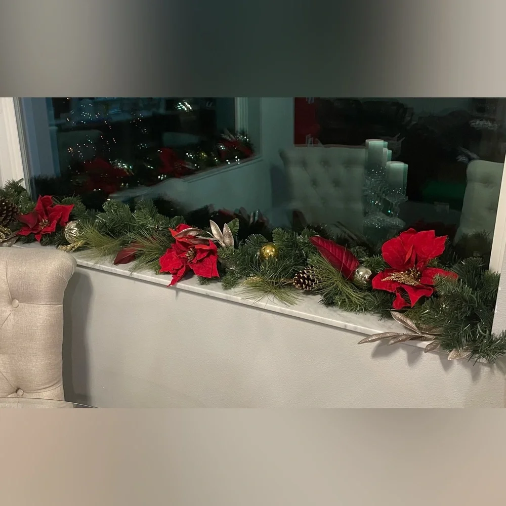 Pier 1 Poinsettia Ornament Garlands